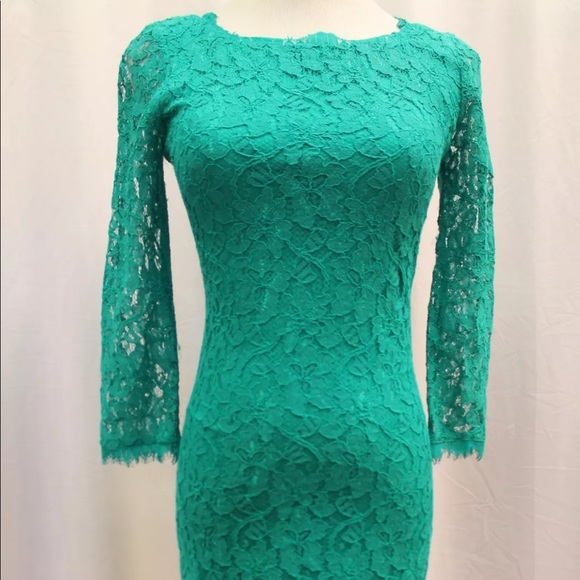 DVF zarita green dress size 0 - Picture 4 of 4